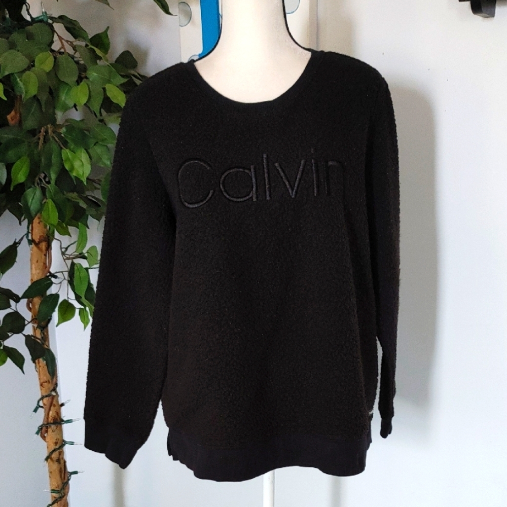 Calvin Klein Performance Faux Sherpa Crew Neck Sweatshirt XL